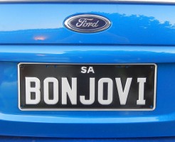 Bonjovi Number Plate