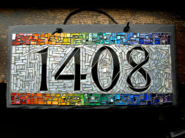 Rainbow Mosaic House Number 1408